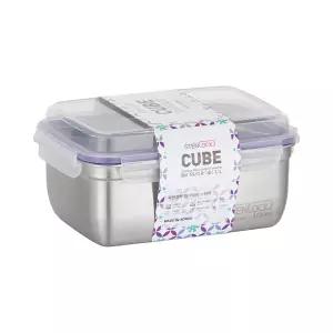 스텐락 반찬통 스텐 김치통 밀폐 용기 큐브 직사각 8 1호 3.1L