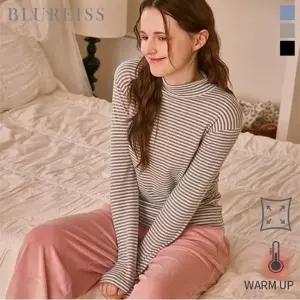 [블루레이스] 겉기모 폴라 줄지 티셔츠_B5W1TS6580