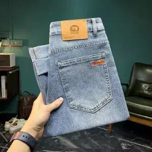 봄 일자 청바지 남성 스트레이트핏 프리미엄 슬림핏 9부 스판 캐주얼 바지 힛템