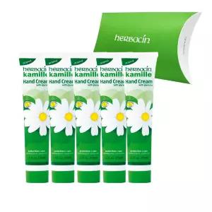 [소비기한 26.07.01] 허바신 카밀 핸드크림 75ml 5개 (선물박스 포함/유통기한 임박)