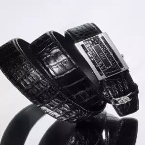 닥스 ACC 선물포장 블랙 프리미엄 악어가죽 DAKS 로고 자동벨트 DBBE4E703