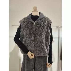 [러브앤쇼](타임스퀘어점패션관)니트 후드 뽀글이 집업 베스트 (GCFLGVT01)