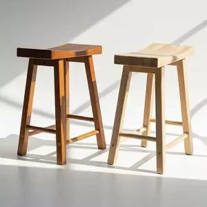 MDVC109 원목 나무스툴 사각 돛단배 낮은 스툴 화장대 보조의자
