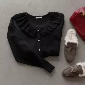 (안나앤플러스) 라멜 프릴 기모 티셔츠[티셔츠DPJ51] 빅사이즈