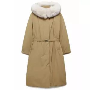 [롯데백화점]나이스클랍 WOW 퍼 패치 벨티드 롱 패딩 N254PWDB17