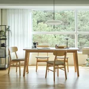 한샘 도노 내추럴 세라믹 와이드4인 식탁세트 (플레인의자4 포함)