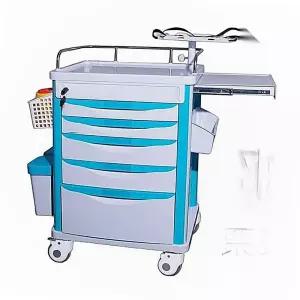 의료용카트 블루 구조 의료장비 트롤리 약품 병원 (서랍