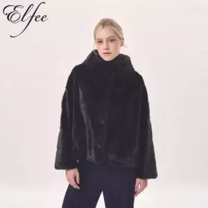 [진도]풀스킨 휘메일밍크 후드 코트(블랙)