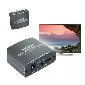 고급형 AV to HDMI 컨버터 컴포지트 3RCA 레트로 고전 게임기 DVD 캠코더 TV연결 변환기 변환 젠더