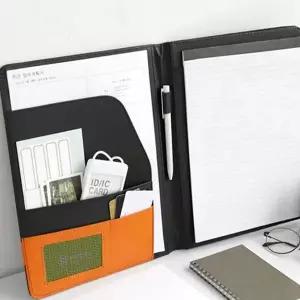 가죽 파일 홀더 비즈니스 휴대용 사무용 서류 가죽 폴더 직장인 업무용 카드 패드 메모 보드 노트 명함