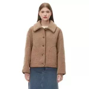 시어링카라 뽀글이무스탕자켓 PQ1MJ131_DG