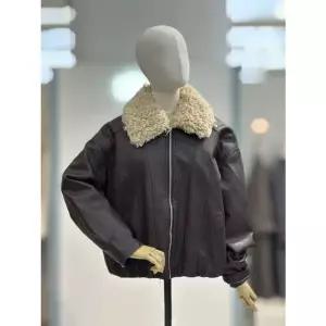 [NS홈쇼핑]이프네 오버핏 양털카라 레더 자켓 (DP9WLJ04)[35622746]