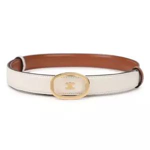 [셀린느]미디엄 알릭스 리버시블 벨트 브라운 화이트 소가죽 149529154