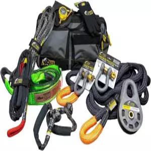 AEV 중형 익스페디션 복구 키트에는 인상 블록 + 스트랩 나무 부드러운 족쇄 타이어 디플레이터 로프 가방