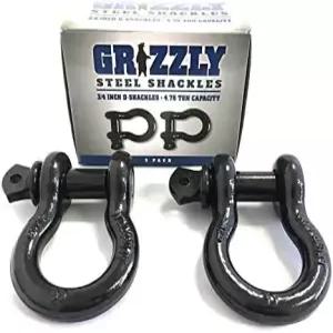 D 링 섀클 3인치/4인치 검은색 2팩 u2013 헤비 듀티 단조 강철 4.75톤 용량 지프 ATV u2019s 트럭이 복구