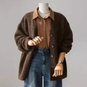 (안나앤플러스) 브인 울 니트 가디건[가디건EAD22] 빅사이즈