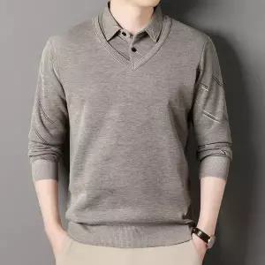 목티 폴라티 터틀넥 목폴라티 하이넥 남자 남성 양털 안감 스웨터 가을 겨울 풀오버 폴로 셔츠 칼라 가짜