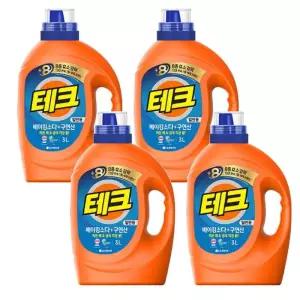 [테크] [테크] 베이킹소다+구연산 세탁세제 3L x 4개 일반용 용기형