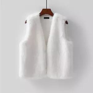 HLMMJ094 빅 사이즈 겨울 페이크 폭스 퍼조끼