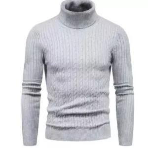 남성목폴라니트 남성목폴라티 스웨터 꽈배기 슬림 긴목티