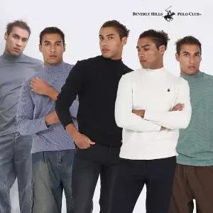 [비버리힐스폴로클럽][프리미엄]비버리힐즈폴로클럽 양면 기모 모크넥 티셔츠 5종, 남성