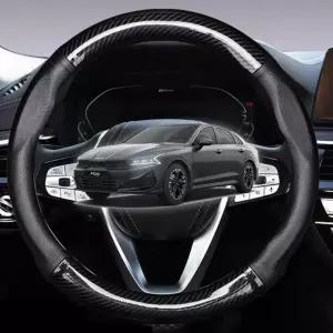 가죽 원형 K5DL3핸들커버 핸들 D컷 카본 차량용 자동차