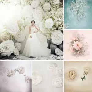 셀프 촬영 꽃 실크 소품 꽃다발 자이언트 조화 스몰 장미