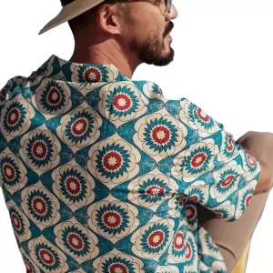 남자 하와이안 셔츠 동 쿠바칼라 반팔 바캉스룩 휴양지