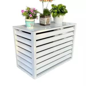 실외기 가림막 덮개 깊은 가리개 케이스 에어컨 합금 3면