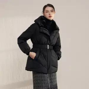 [유로컬렉션] [정가 399,000원]유러피안 밍크 카라 퍼 구스다운