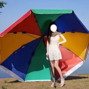 무지개 파라솔 수박 편의점 해변 휴대용 자외선차단