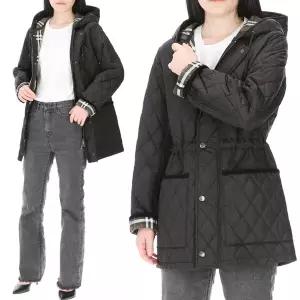 [버버리] 퀼팅 8105107 W WW TAL 8 5 806 버버리 데본 퀼팅 후드 자켓 클로저 점퍼