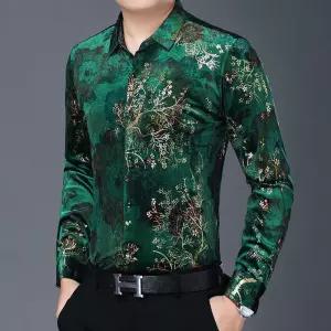 남성 무대 셔츠 트로트 화이트 남방 공연 럭셔리