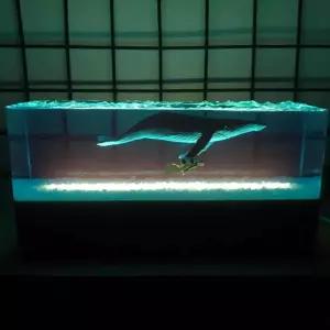 상어 다이버 피규어 빙산대왕고래 장식 수중 장 선물