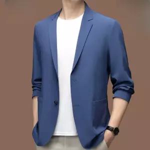 여름 남성 구김 자켓 정장 통기성 캐주얼 긴팔 반팔