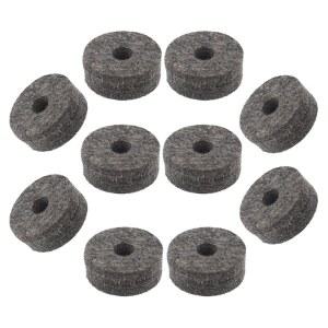 [미국배송] 부드러운 회색 심벌 스탠드 펠트 와셔 드럼 교체용 치록 팩 10개 키트 사운드 향상 및 보호