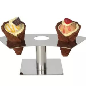 스텐 아이스크림꽂이 콘랙 튀김 샌드 숟가락 바구니 매장