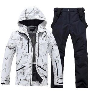스노우엘브 남성 스키 스노우 재킷 세트 따뜻한 및 수트 스노보드 바지 겨울