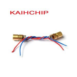 100개 650nm 6mm 3V 5v 5mW 레이저 도트 다이오드 모듈 헤드(레드 포함)