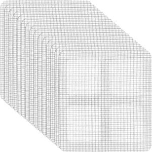 uxcell 창문 스크린 수리 키트 15Pcs 회색 유리섬유 테이프 메쉬 접착 패치 또는 문용 4인치 x 4인치(10cm