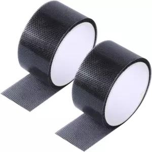 우여 2롤 2인치 창문 스크린 수리 테이프 접착제 패치 홀 커버 메쉬 도어 블랙