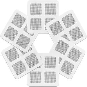 20개 스크린 수리 키트 문과 창문 메쉬 패치 자체 접착식 교체용 DIY 구멍 찢기 스티커 세트