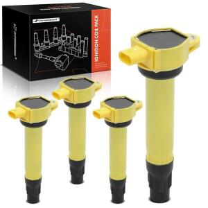 [미국배송] 지프 컴퍼스 패트리어트 2007-2017 및 닷지 저니 2009-2020 어벤저 2008-2014 캘리버 2007-2012 크라이슬러 200 2011-2014 세브링 4-PC 세트와 호환되는 A-프리미엄(노란색) 엔진 점화 코일