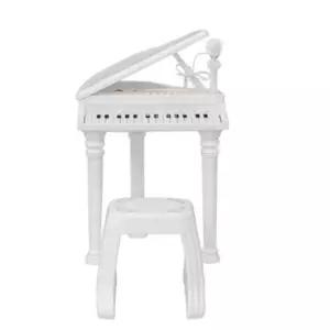 베이블퓨어리 4가지 드럼 효과음 노래방 기능 미니 그랜드 피아노_프리미엄 화이트