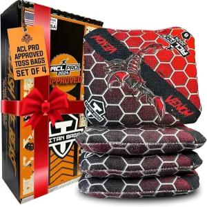 타이탄 백 베놈 콘홀 - 6인치 x ACL 프로 승인 빈 실내/외 토스 스포츠 및 게임에 이상적인 다용도 내구성