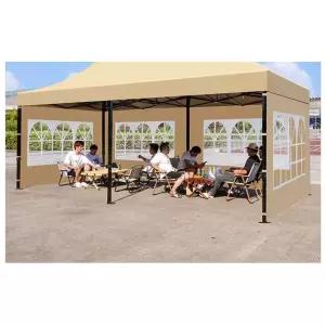 행사용천막 야외 텐트 그늘 카키 부스 접이식 3면