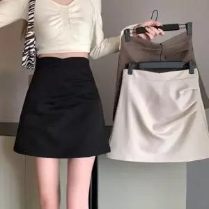 고품질 플레어 선물 주름 여자치마코디 신상 보정 롱 미니 (WFJ46SH)