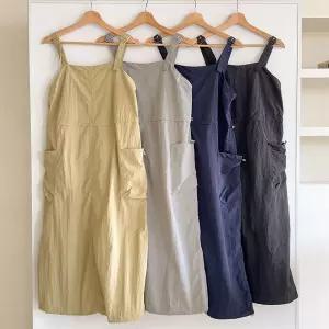 여자 멜빵원피스 카고 스트링 빅사이즈 가을 롱원피스