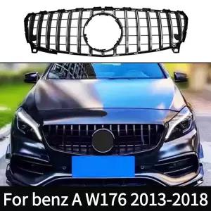 자동차 그릴망 튜닝 GT 스타일 프론트 그릴 레이싱 메쉬 액세서리 메르세데스 벤츠 호환 A W176 2013- - A1