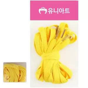 고품질 운동화 끈 넙적형 신발끈 노란색 스포츠용 리본끈 (WFJPCH6)